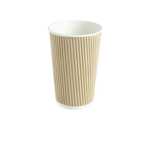 16oz Kraft Ripple Wall Hot Drink Cup